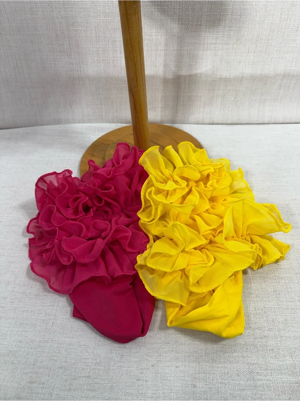 Black Ruffled Turban Headwrap - Women Accessories bundle of 3